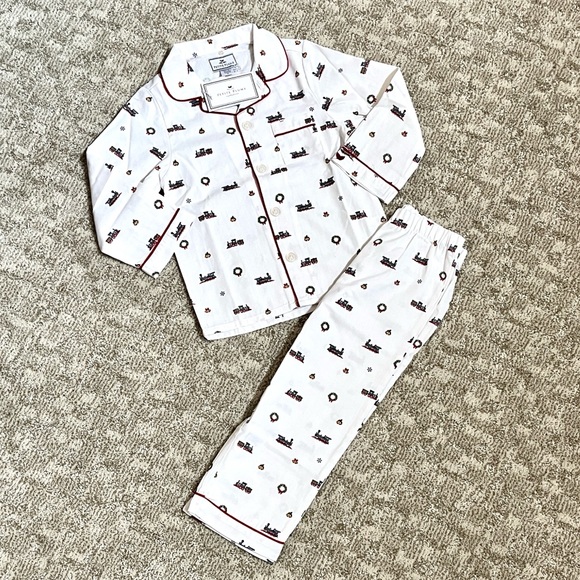 Petite Plume Boys’ Holiday Arctic Express Twill Pajama Set—4T - Picture 2 of 11